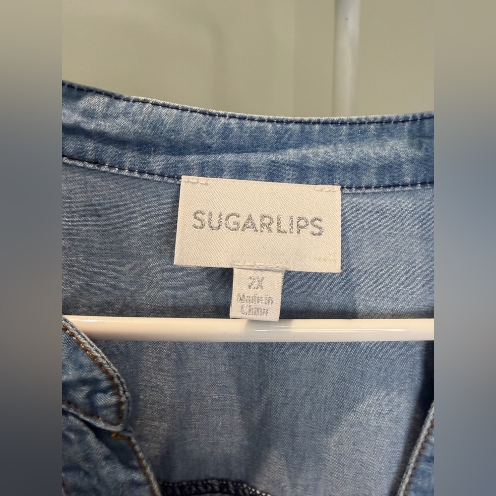 Sugarlips Midi Dress Denim - fits XL - 1X - Picture 4 of 5